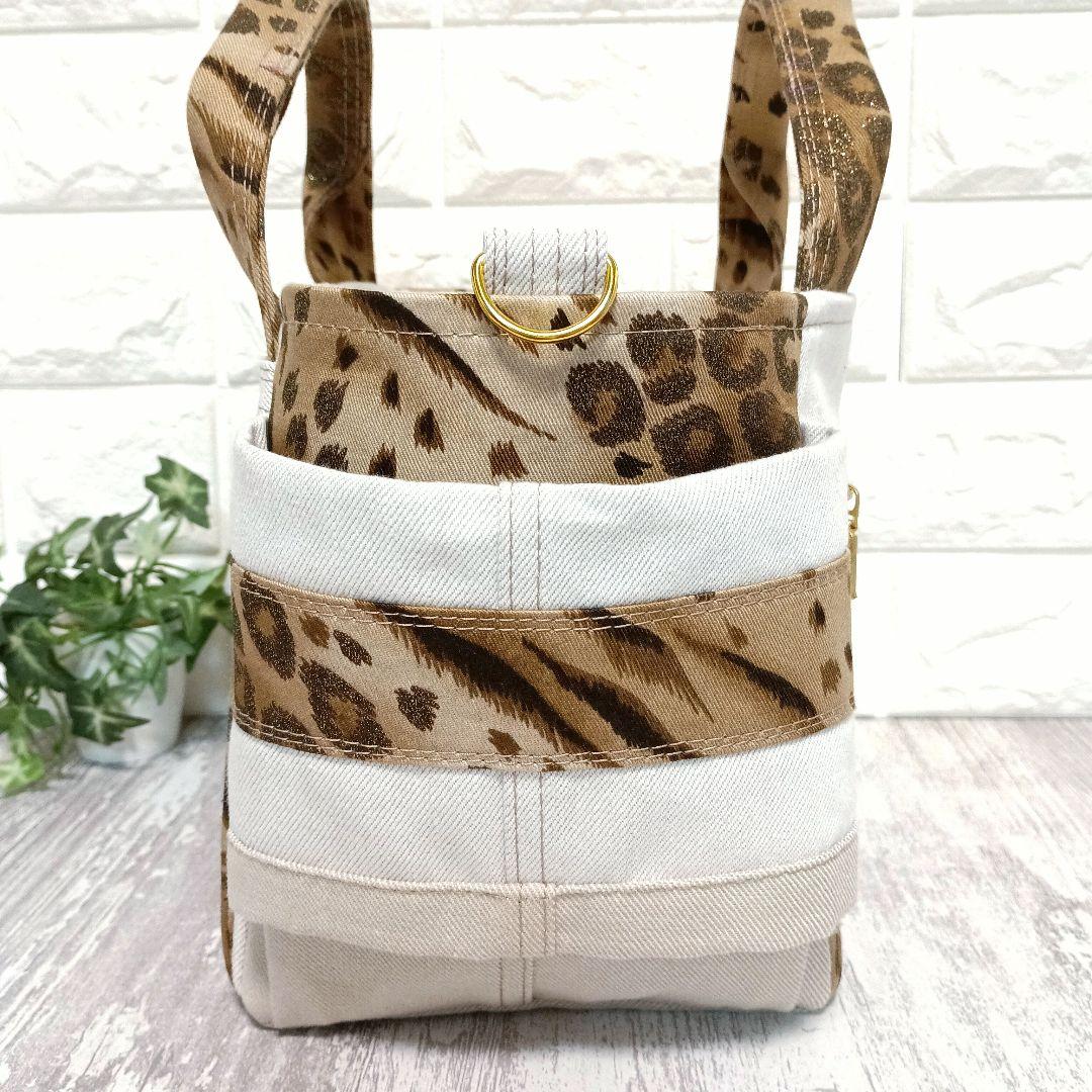 リメイクデニム★サイドポケットトートバッグ leopard