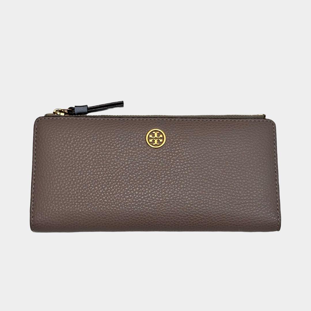 極美品✨TORY BURCH トリーバーチ　ロビンソン　長財布　グレージュ系
