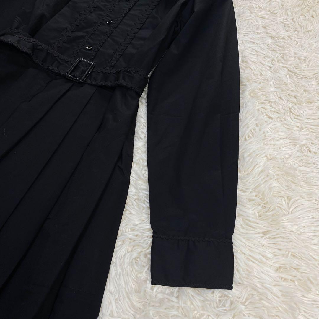 美品 ✨️マックスマーラ 近年モデル シャツワンピース ブラック マキシ丈 40