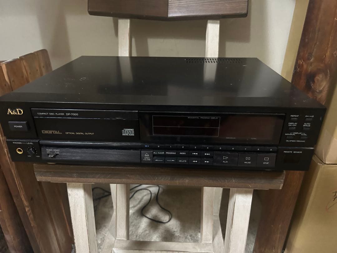 ジャンク　通電確認　A&D DP-7000 CDプレーヤー　リモコン有
