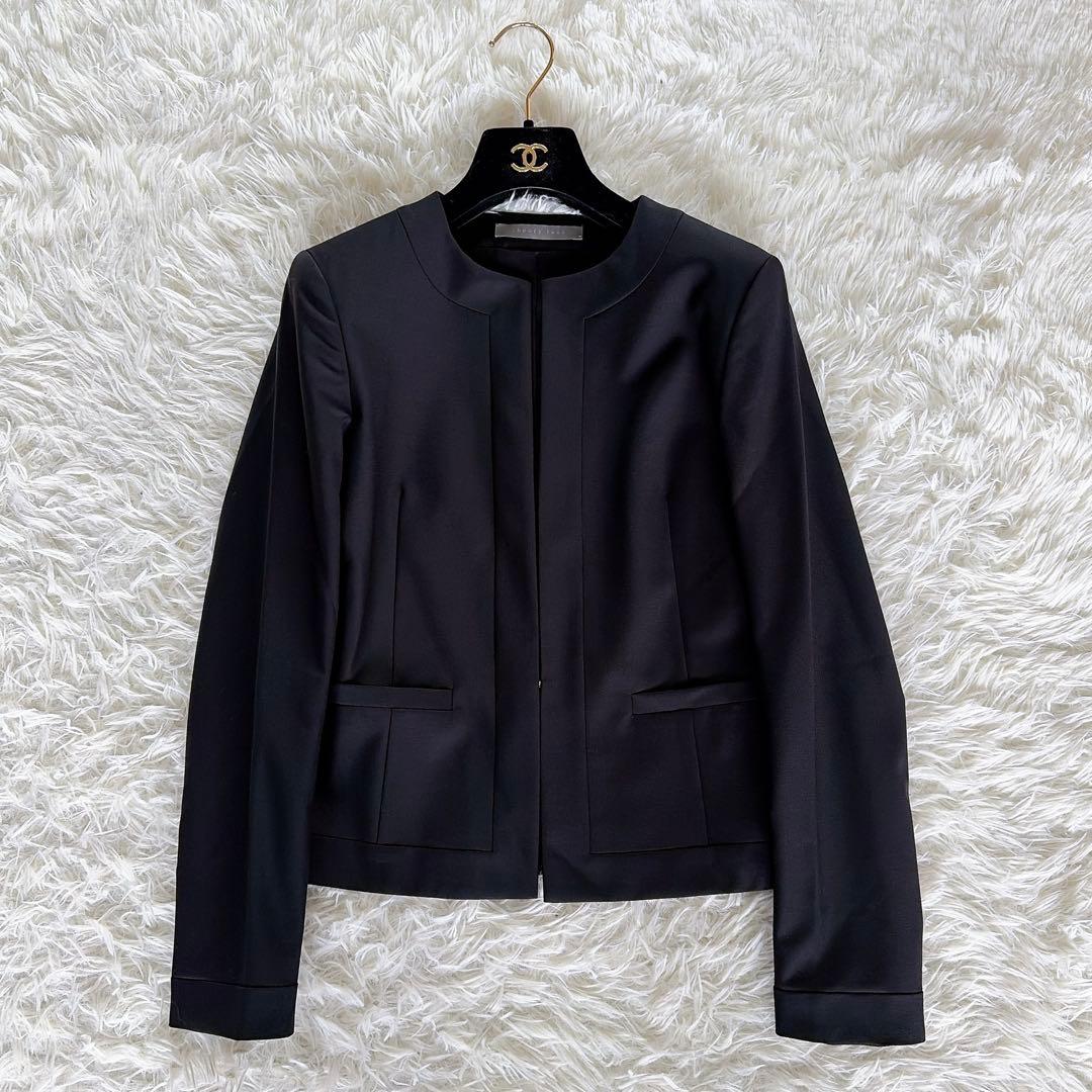 美品【セオリーリュクス】ノーカラージャケット スカート スーツセットアップ 38