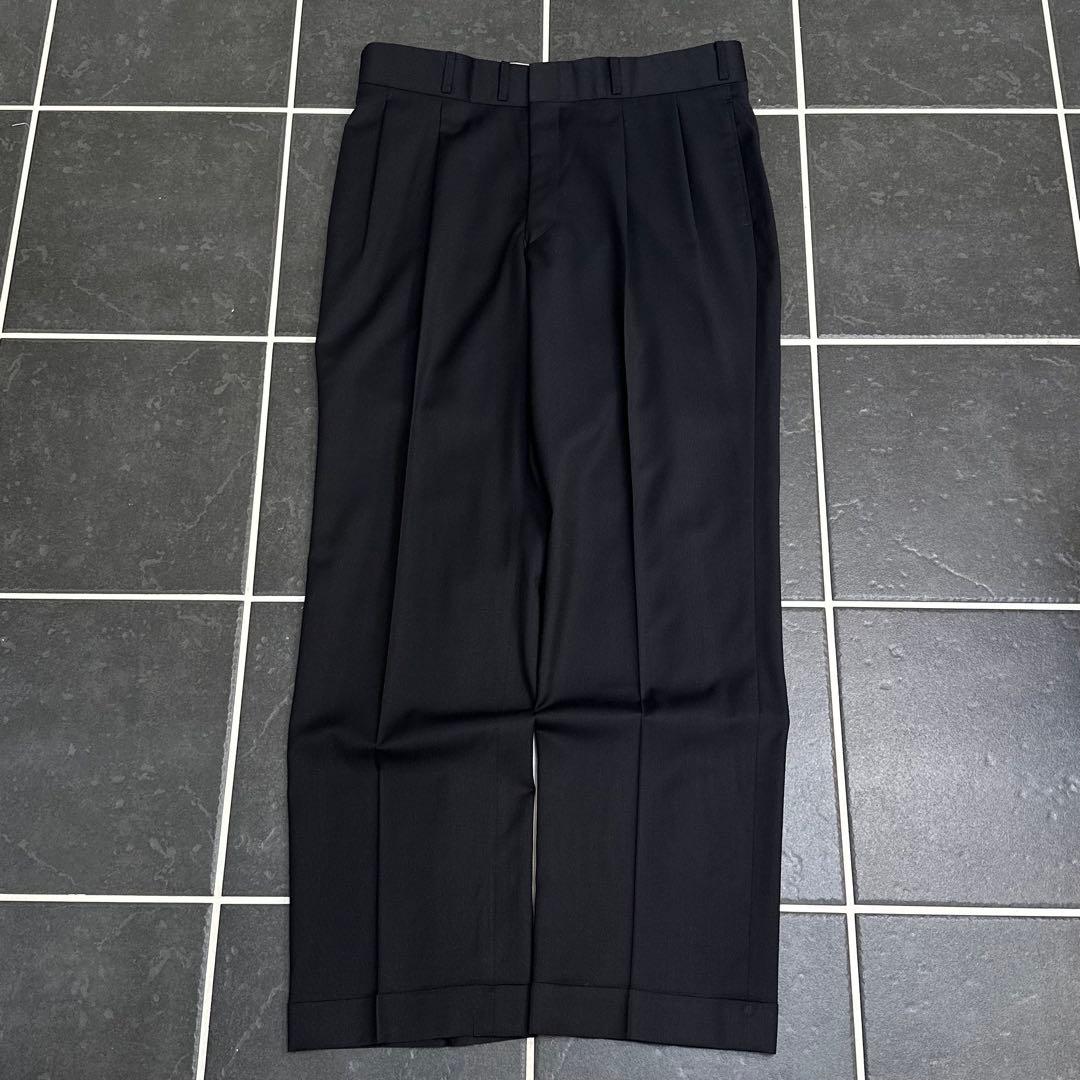 Ermenegildo Zegna【シルク混　ツータック　ワイドスラックス】