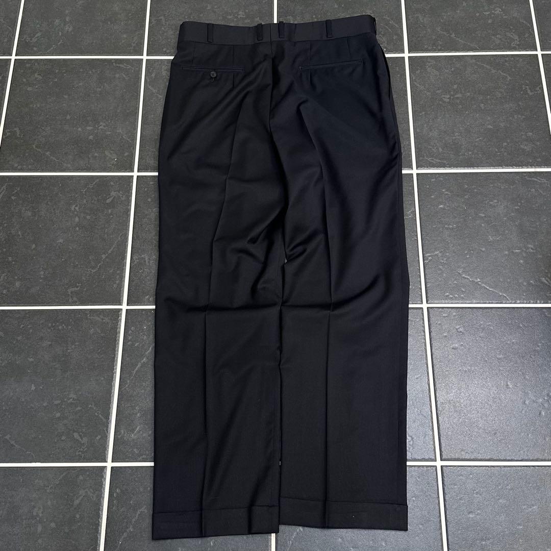 Ermenegildo Zegna【シルク混　ツータック　ワイドスラックス】