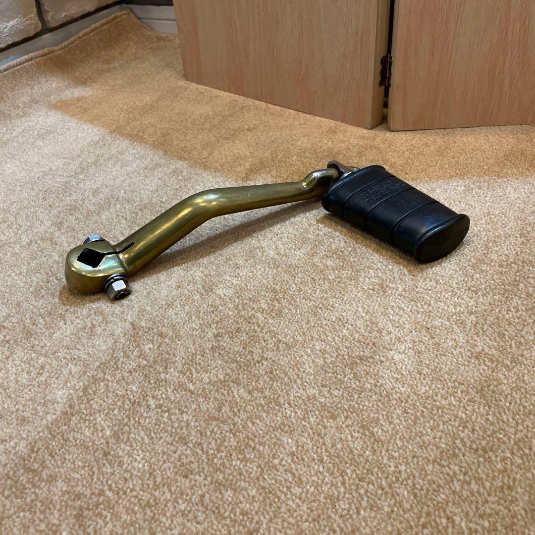 ハーレー チョッパー 希少 ブラス 真鍮 キックアーム 純正ペダル付