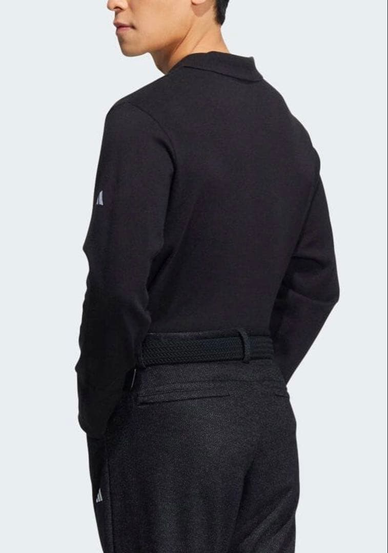 送料無料 新品 adidas GOLF アーガイル柄セーター ポロ 2XL BK