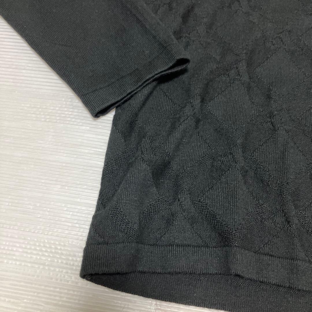 送料無料 新品 adidas GOLF アーガイル柄セーター ポロ 2XL BK