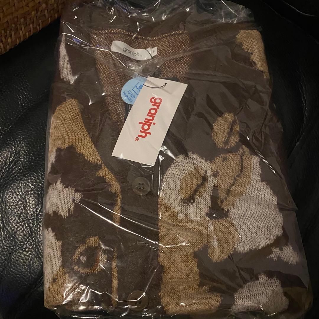 グラニフ　グレムリン　ギズモ ハニカミ パターン　ジャカード　カーディガン　S