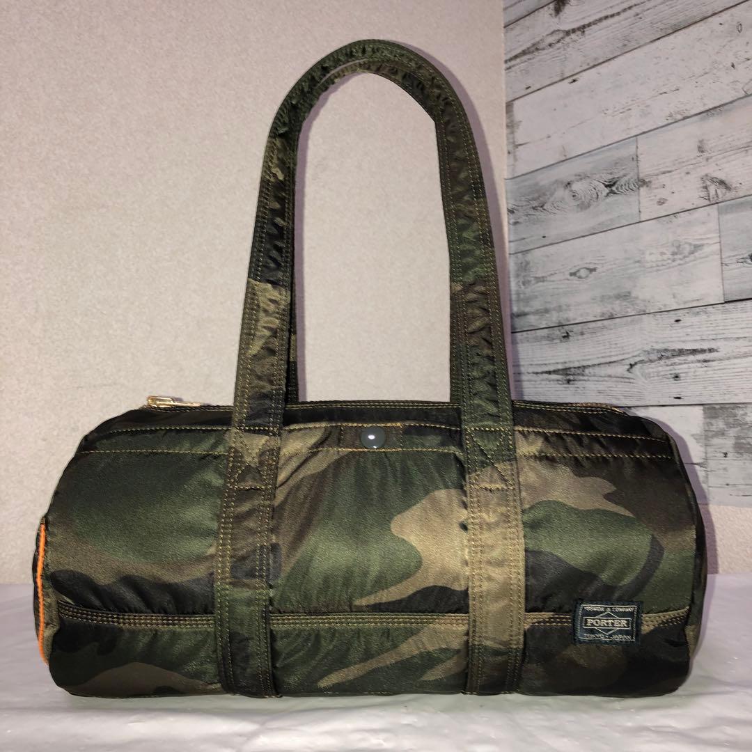 未使用級✨希少 30周年ポータータンカー ミニボストンバッグL カモフラグリーン