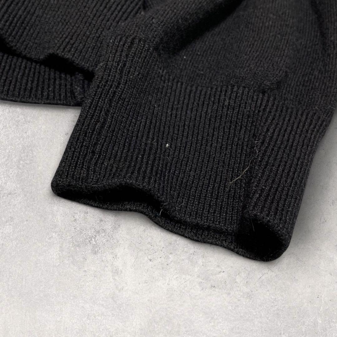 Burberry バーバリー カシミヤ混ニット 長袖 ノバチェック ブラック