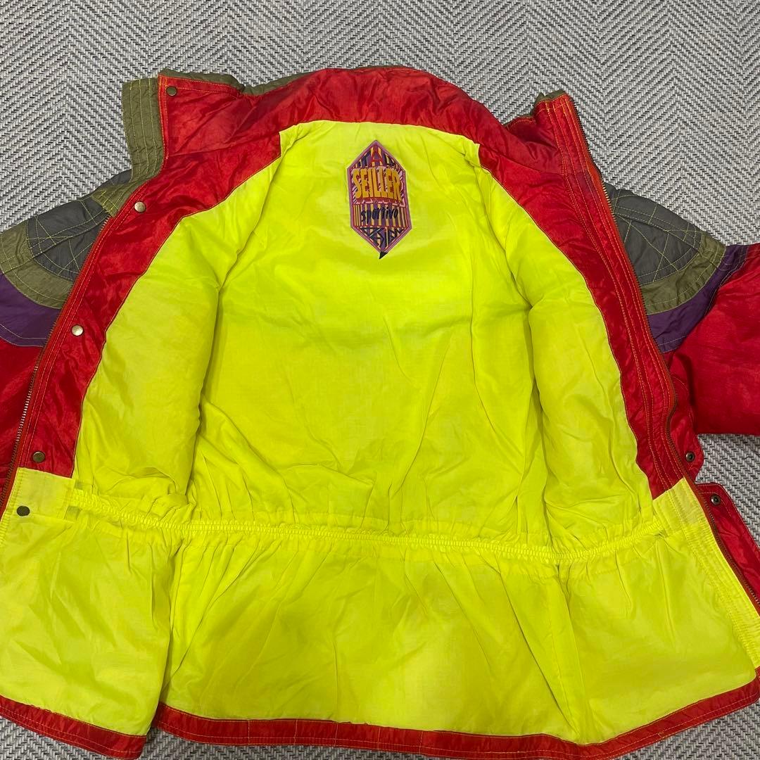 【年代物・レア】SEILLER スキースノボウェア セットアップ　レッド　L