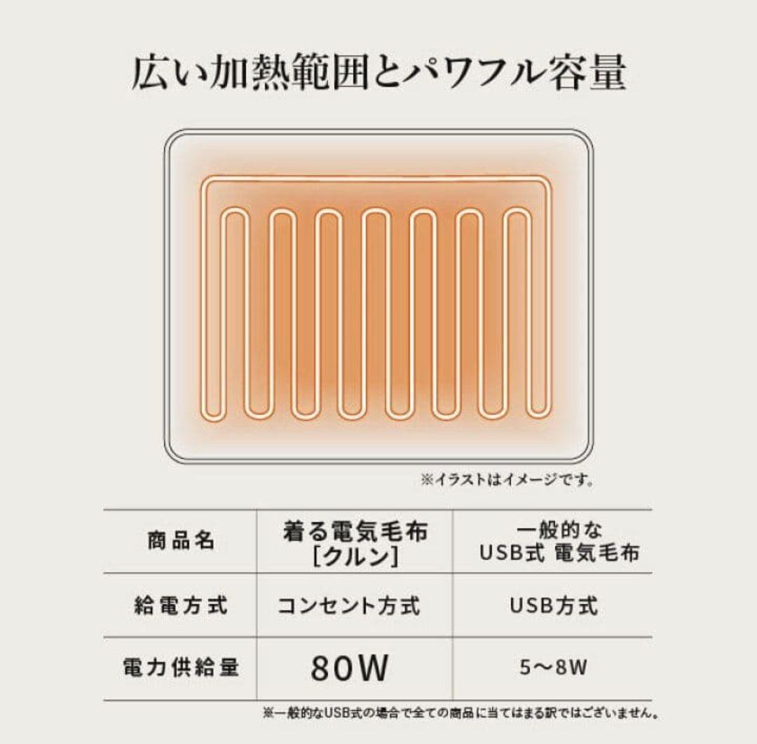 着る電気毛布curunクルン エルク柄人気色グレー レギュラーサイズ