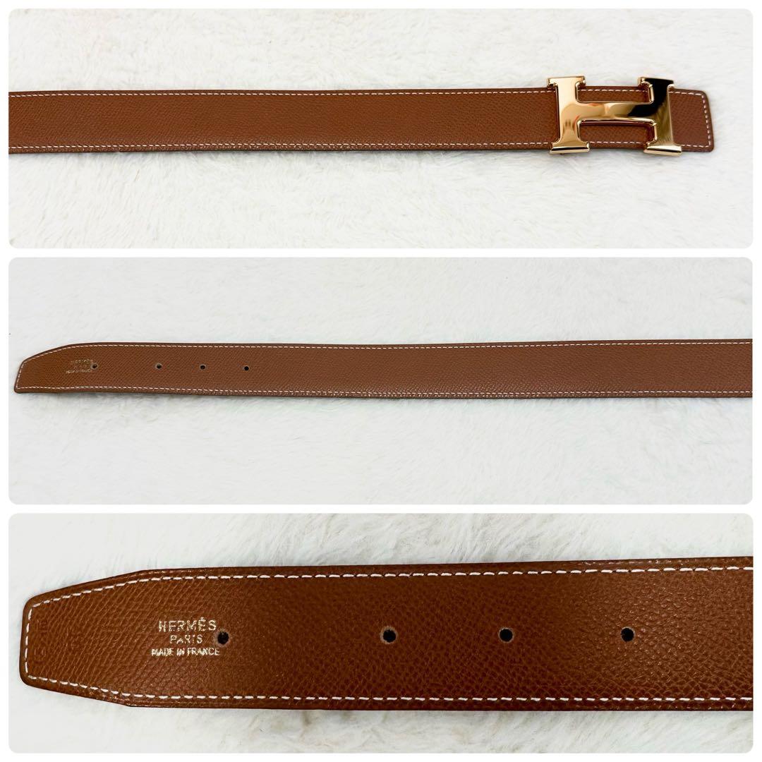 HERMES エルメス コンスタンス ベルト Ｈロゴ レディース ブラウン 65