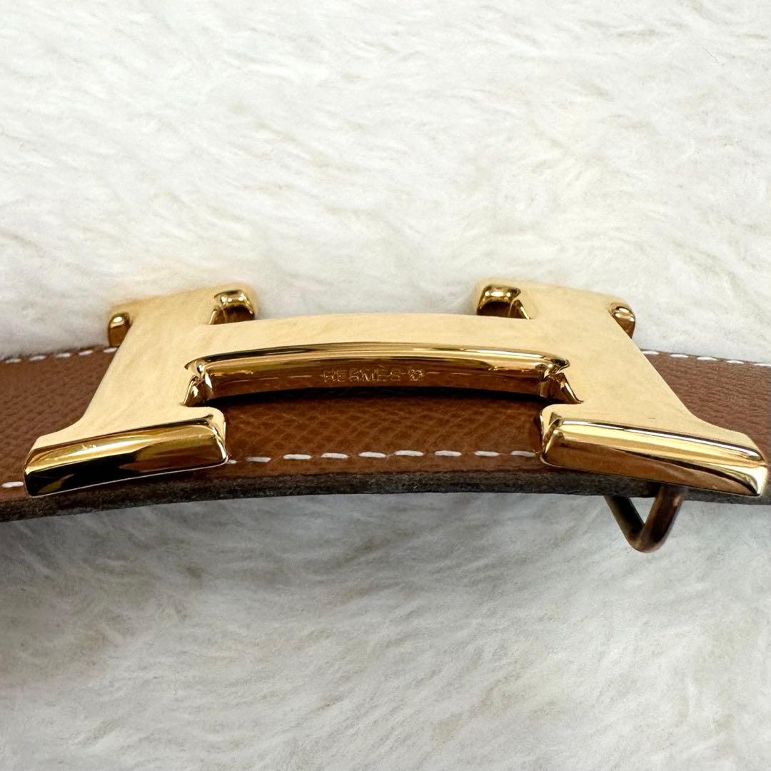HERMES エルメス コンスタンス ベルト Ｈロゴ レディース ブラウン 65
