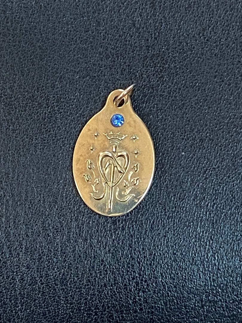 アガット チャーム K9 スワロフスキー メダイ