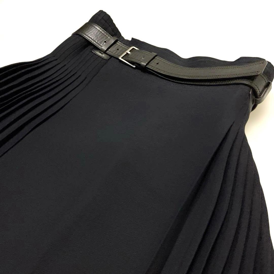 セール✨Christian Diorディオールプリーツミニスカート黒シルクウール