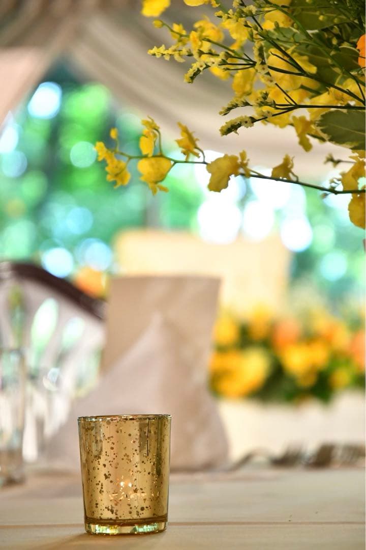 【値下げしました】ゴールド　キャンドルホルダー　48コセット　キャンドルケース