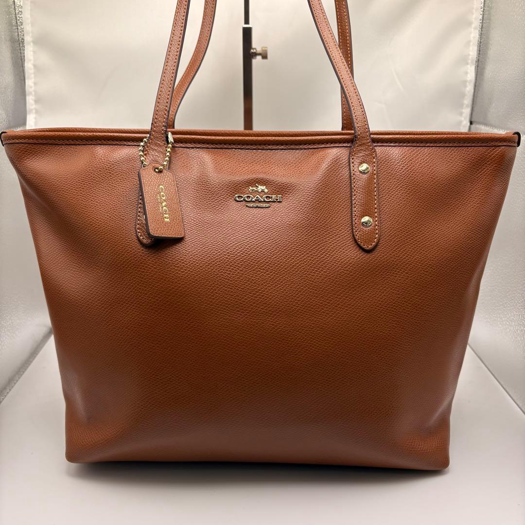 【美品✨】COACH レザートートバッグA4レディース ブラウンF36875