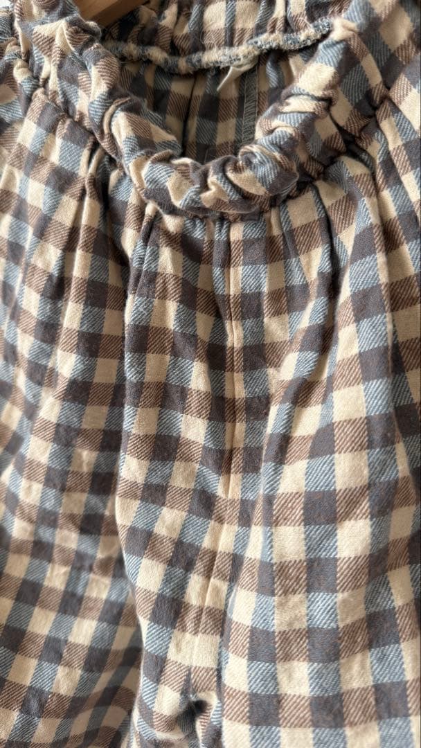 【美品】オーガニックズー　チェックパンツ