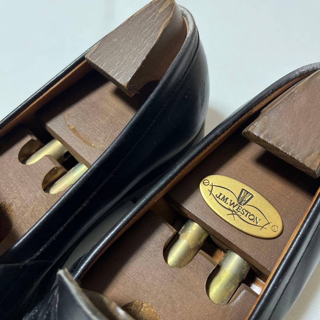 【J.M. WESTON】レザー ローファー（シューツリー付き）　レディース　黒