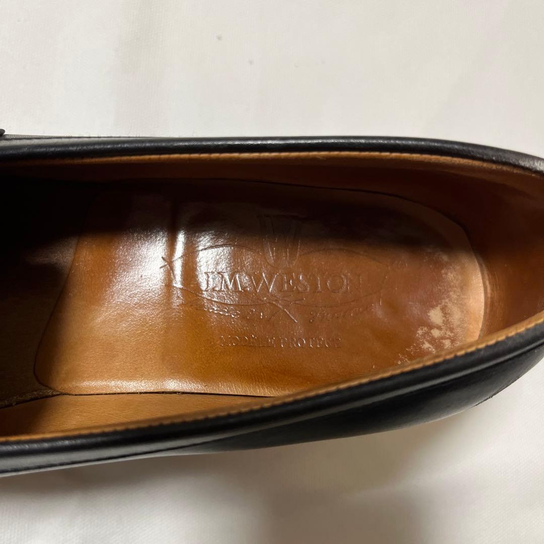 【J.M. WESTON】レザー ローファー（シューツリー付き）　レディース　黒