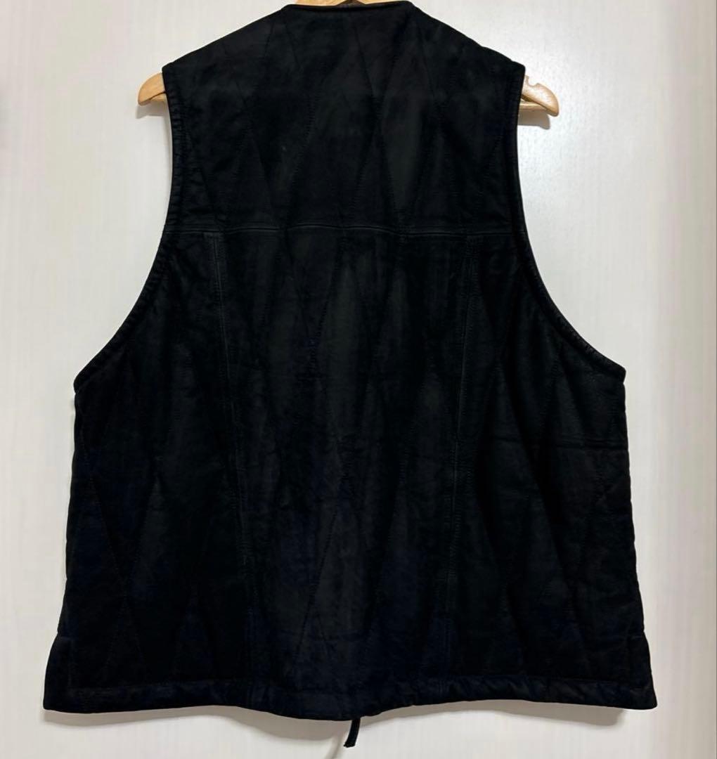 CCU QUILTED VEST レザーダウンベスト シープスウェード