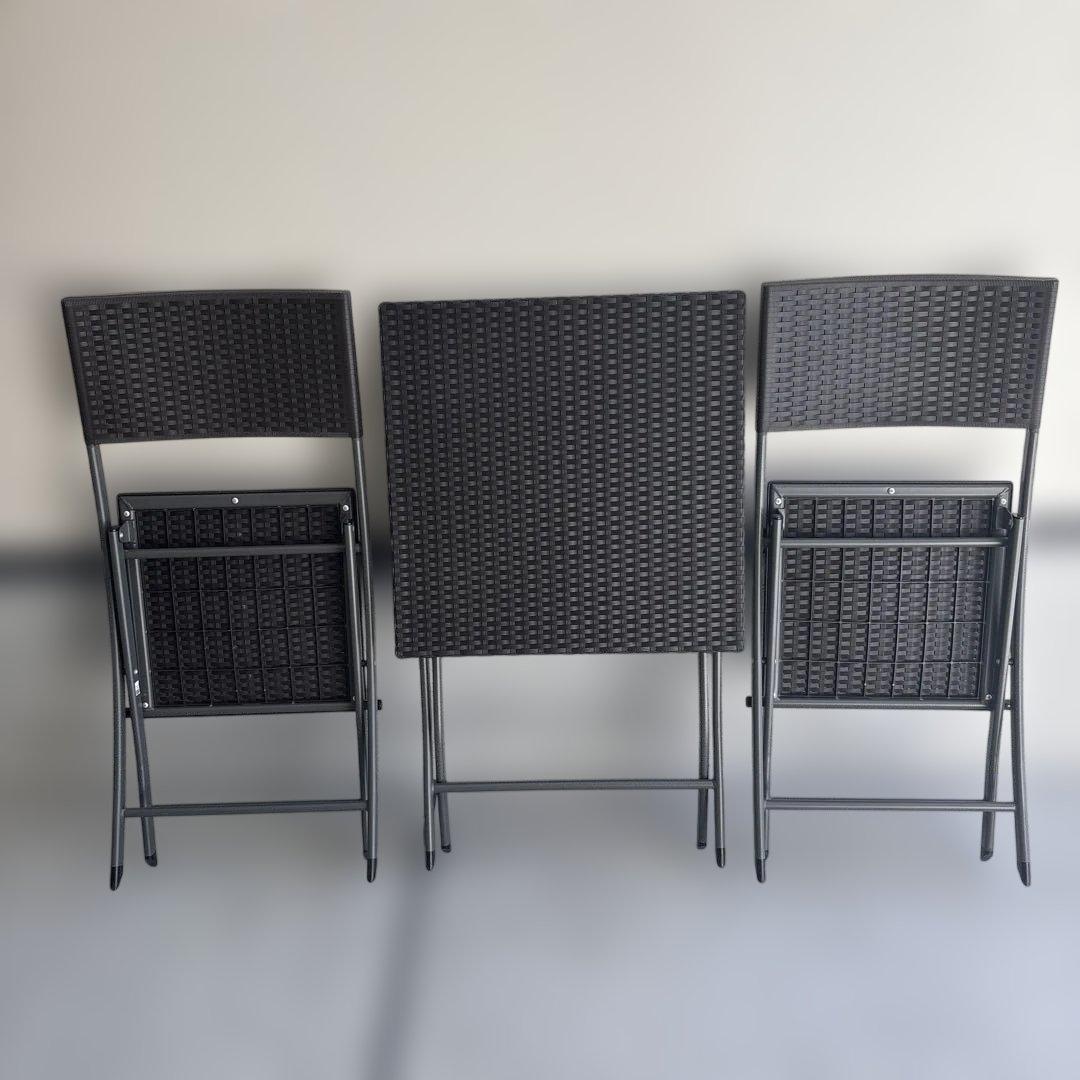 あ*ん様 LIFELEX リアルラタン調 フォールディングテーブル ガーデンチェ