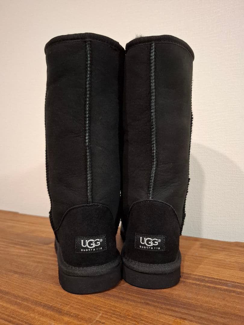 UGG ムートンブーツ 24cm 試着のみ 極美品 未使用級 箱なし ブラック