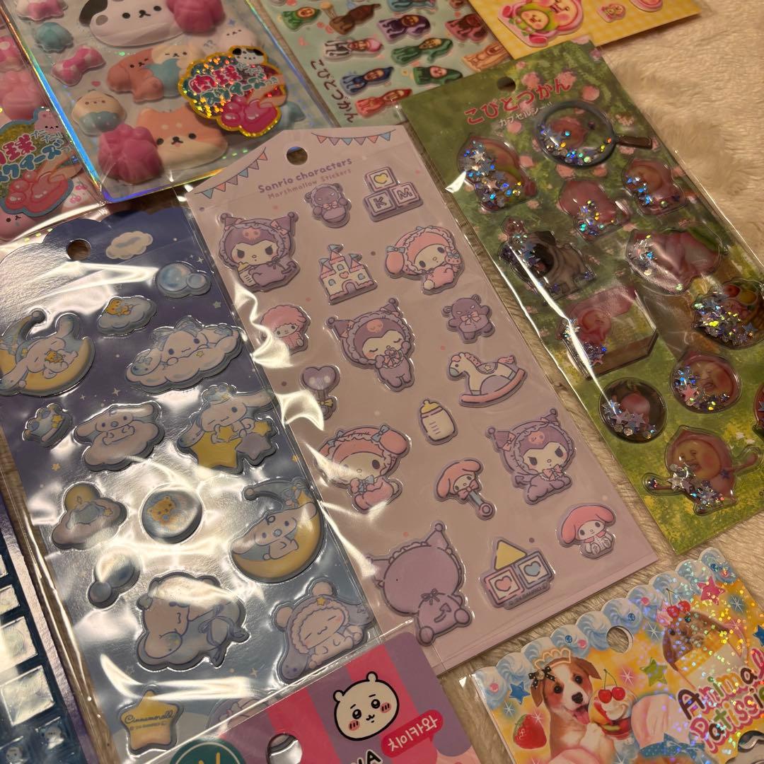 ボンボンドロップシール　肉球　タイル　マシュマロ　シール帳　シール交換　キティ