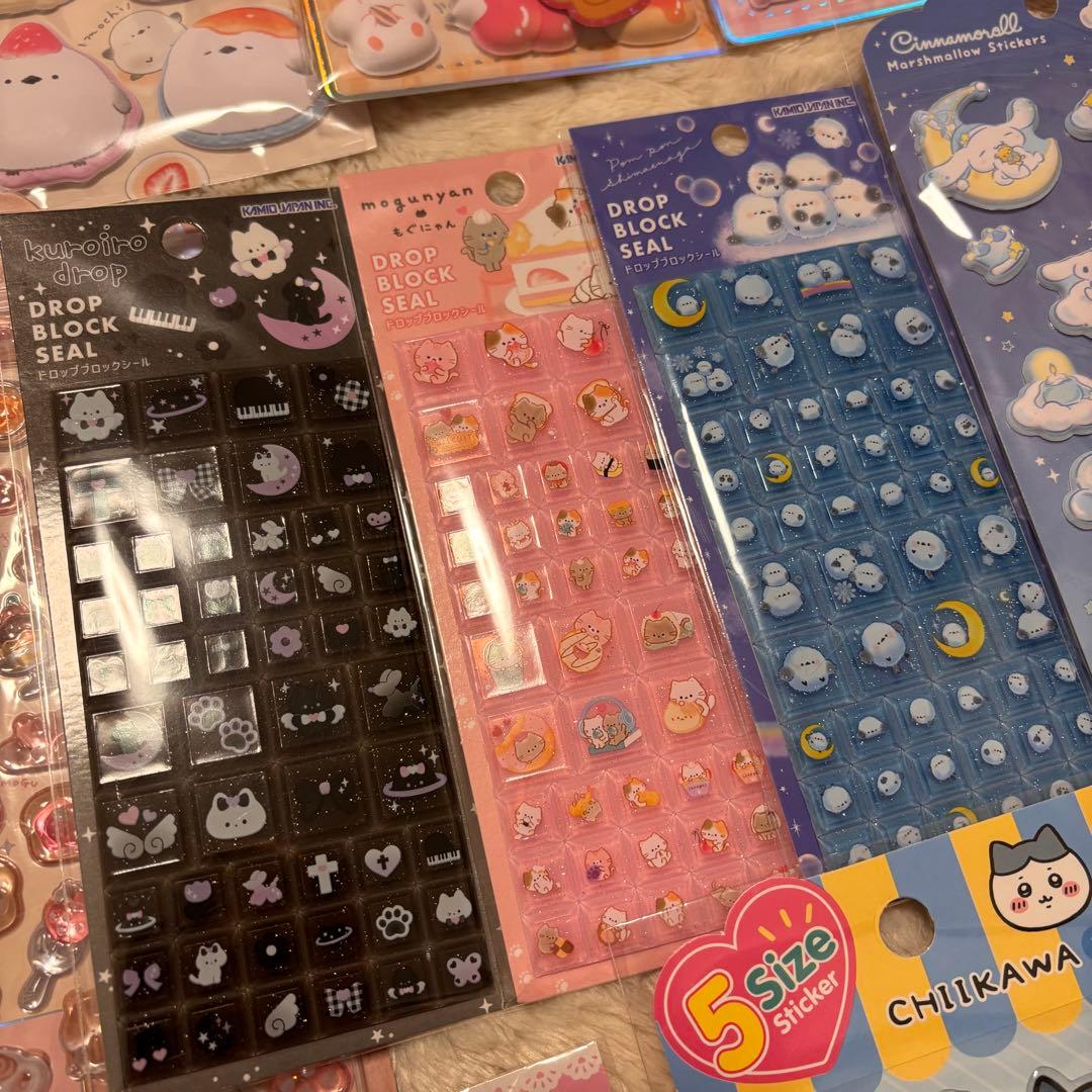 ボンボンドロップシール　肉球　タイル　マシュマロ　シール帳　シール交換　キティ