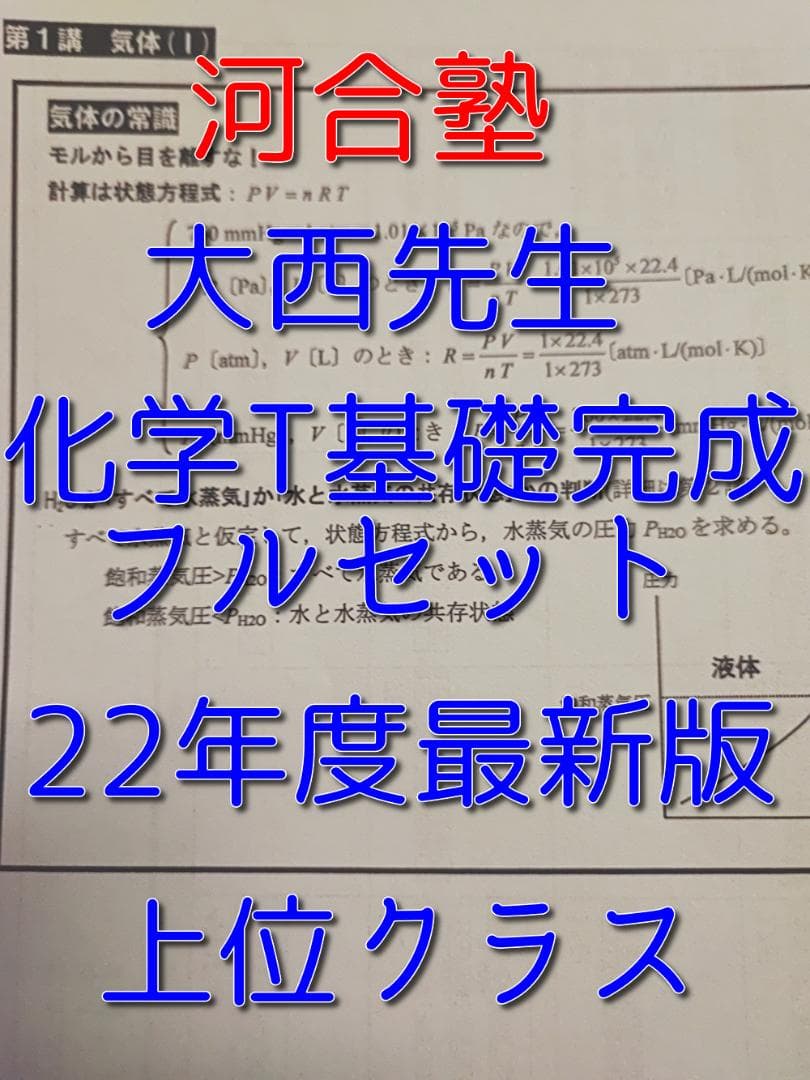 河合塾の大西先生による22年度最新版化学Tの化学全範囲プリント集　駿台　鉄緑会