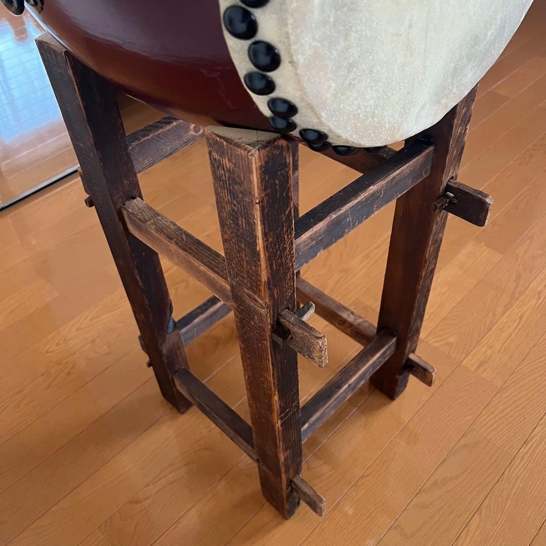 【ずだんだん】和太鼓　1尺と台のセット（太鼓の台とバチ3組付き） ①