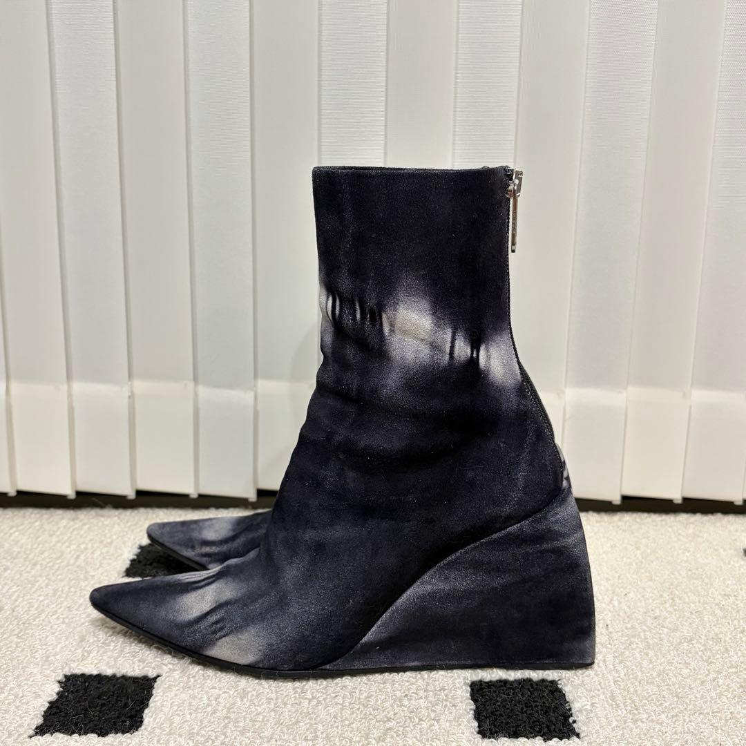 【7】OFF-WHITE グラデーションポインテッドトゥブーツ