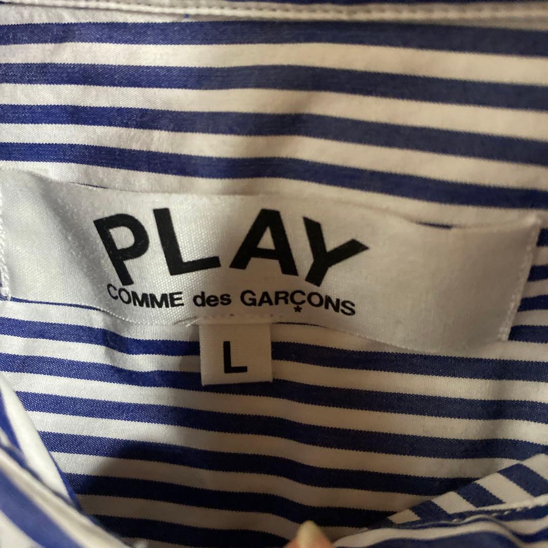 PLAY COMME des GARÇONS ストライプシャツ L