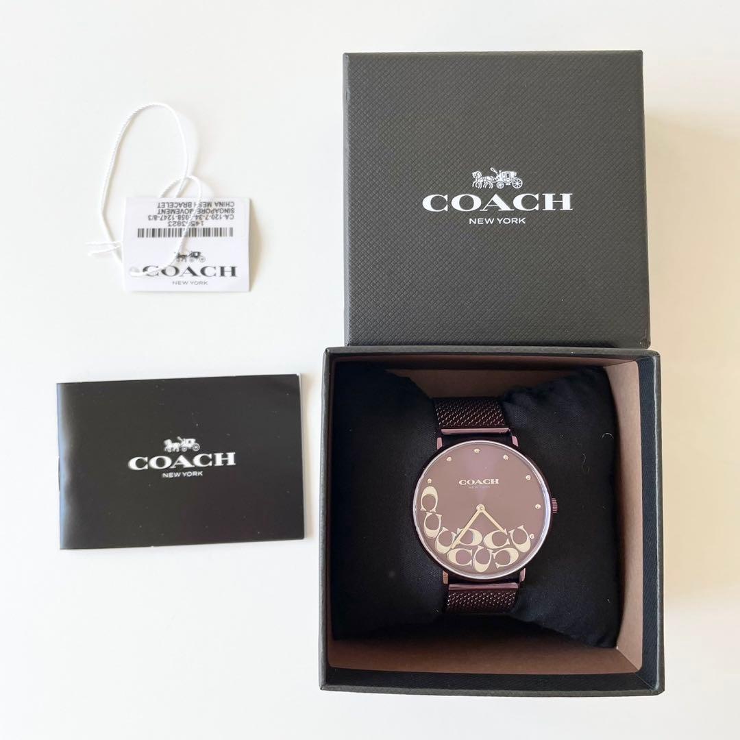 【新品・箱付き】COACH 腕時計 ペリー クォーツ 動作確認済 日常生活防水
