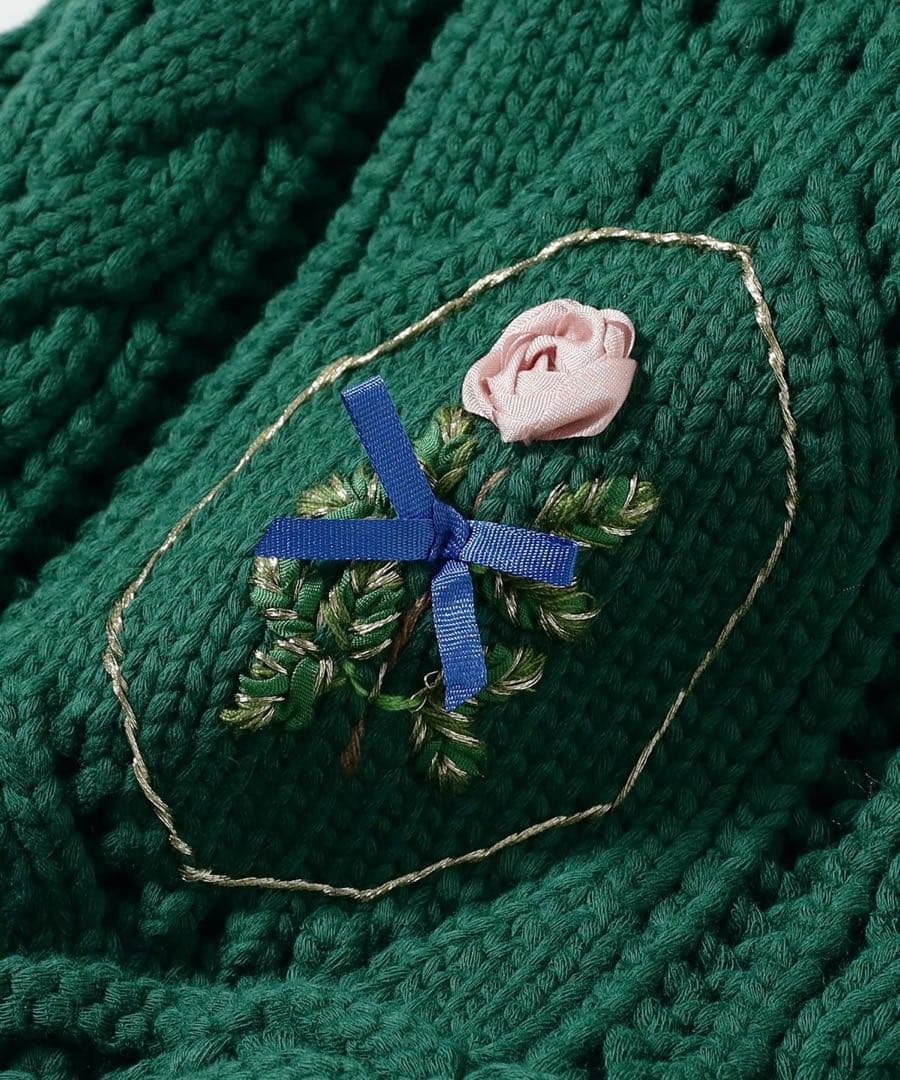 BEAMS COUTURE × RURU MARY’S 手刺繍 ニットベスト