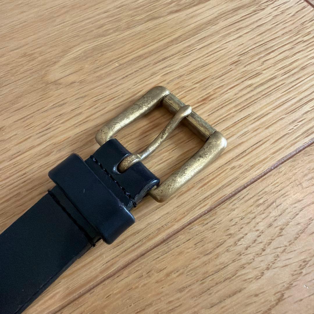 Ron Hermanロンハーマン レザーベルト 黒 シンプル 100cm