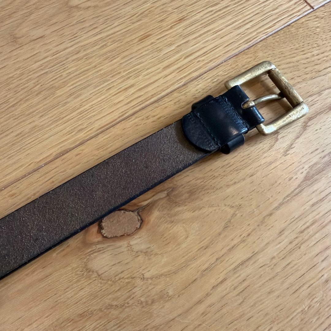 Ron Hermanロンハーマン レザーベルト 黒 シンプル 100cm