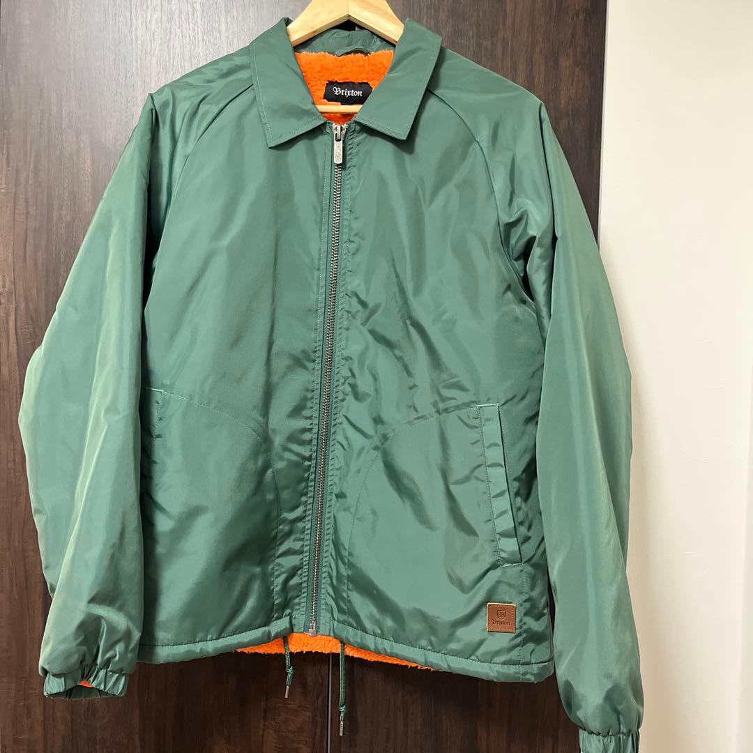 Brixton グリーン ナイロンコーチジャケット S