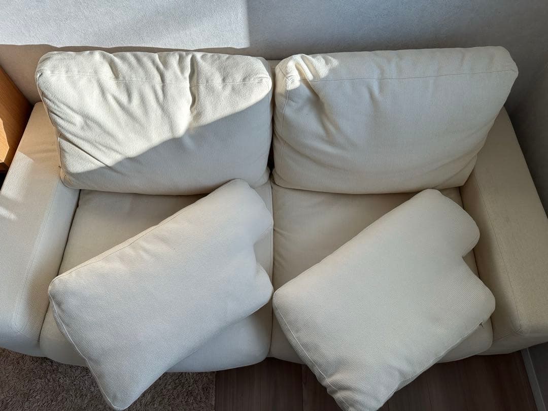 限界値下げ　2人掛け用ソファ　布張り