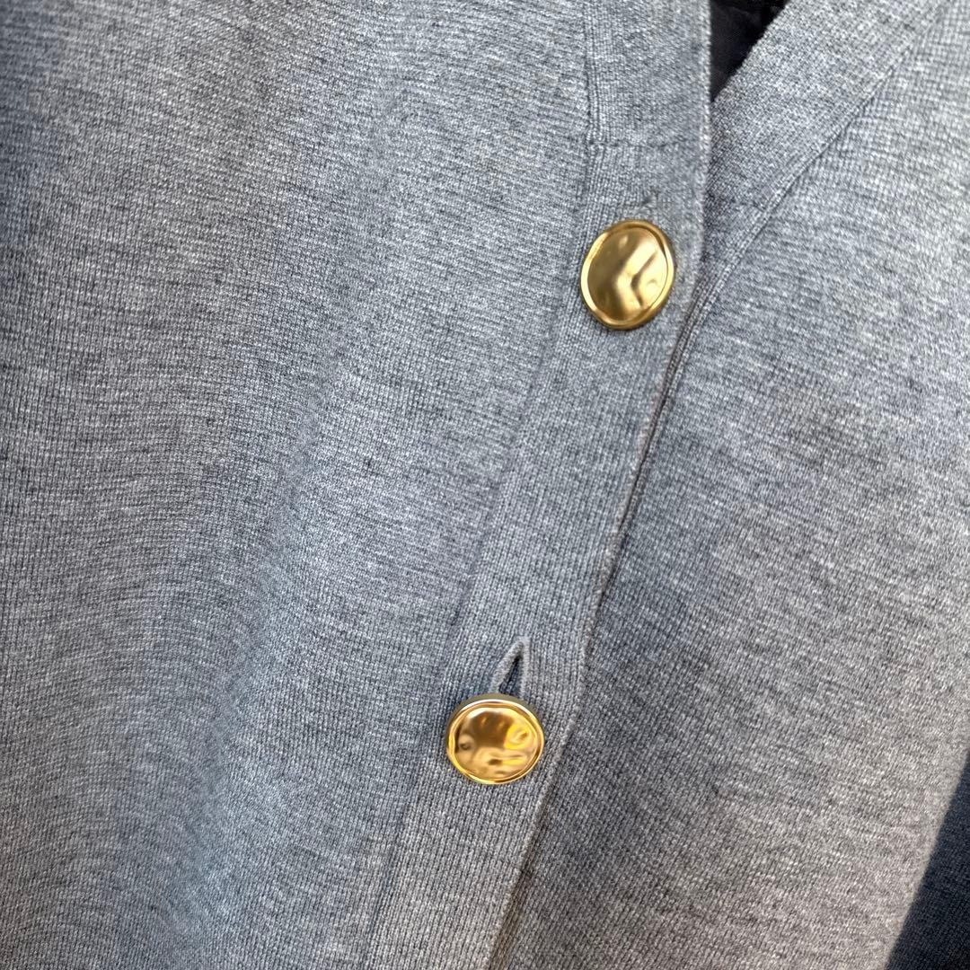 ヤマダヤ 新品未使用 スコットクラブ購入 上質 バイカラー 異素材カーディガン