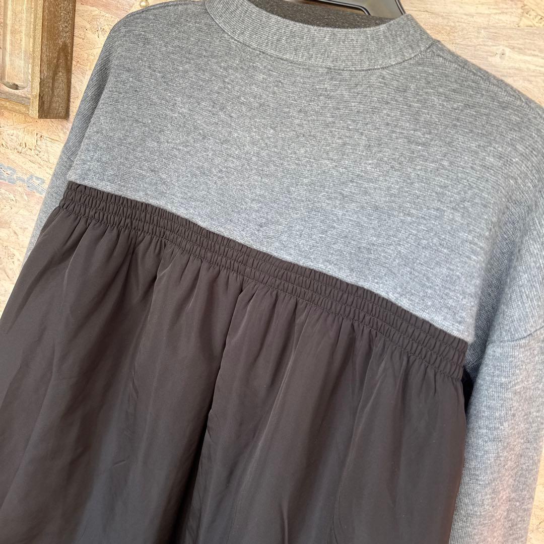 ヤマダヤ 新品未使用 スコットクラブ購入 上質 バイカラー 異素材カーディガン