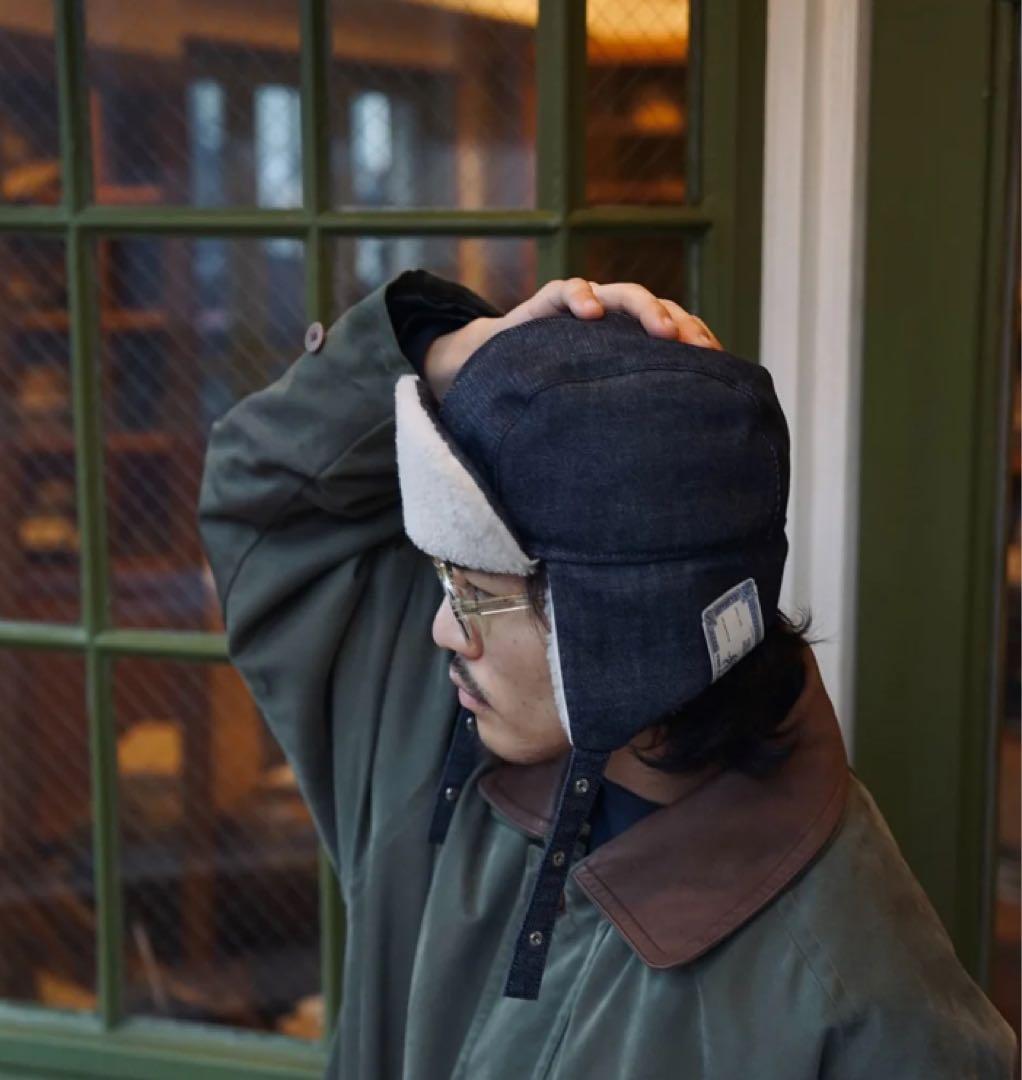 THE H W DOG ドッグ　フライトキャップ ボンバーキャップ デニム