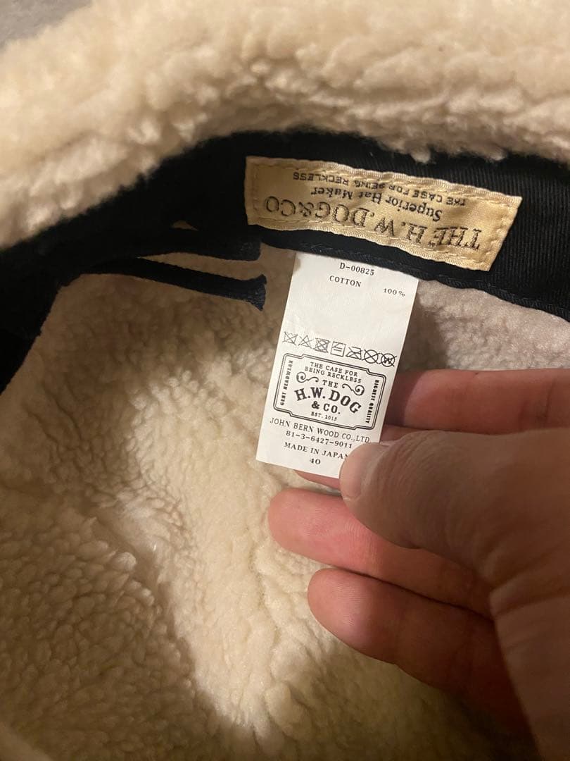 THE H W DOG ドッグ　フライトキャップ ボンバーキャップ デニム