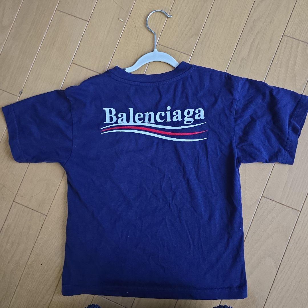 Balenciaga kids ネイビー Tシャツ 6y