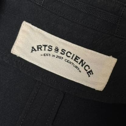 アーツアンドサイエンス カバーオール コットンジャケット 黒 1 tw6