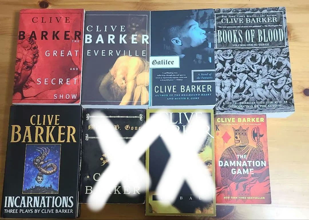 洋書 Clive Barker Set of 8