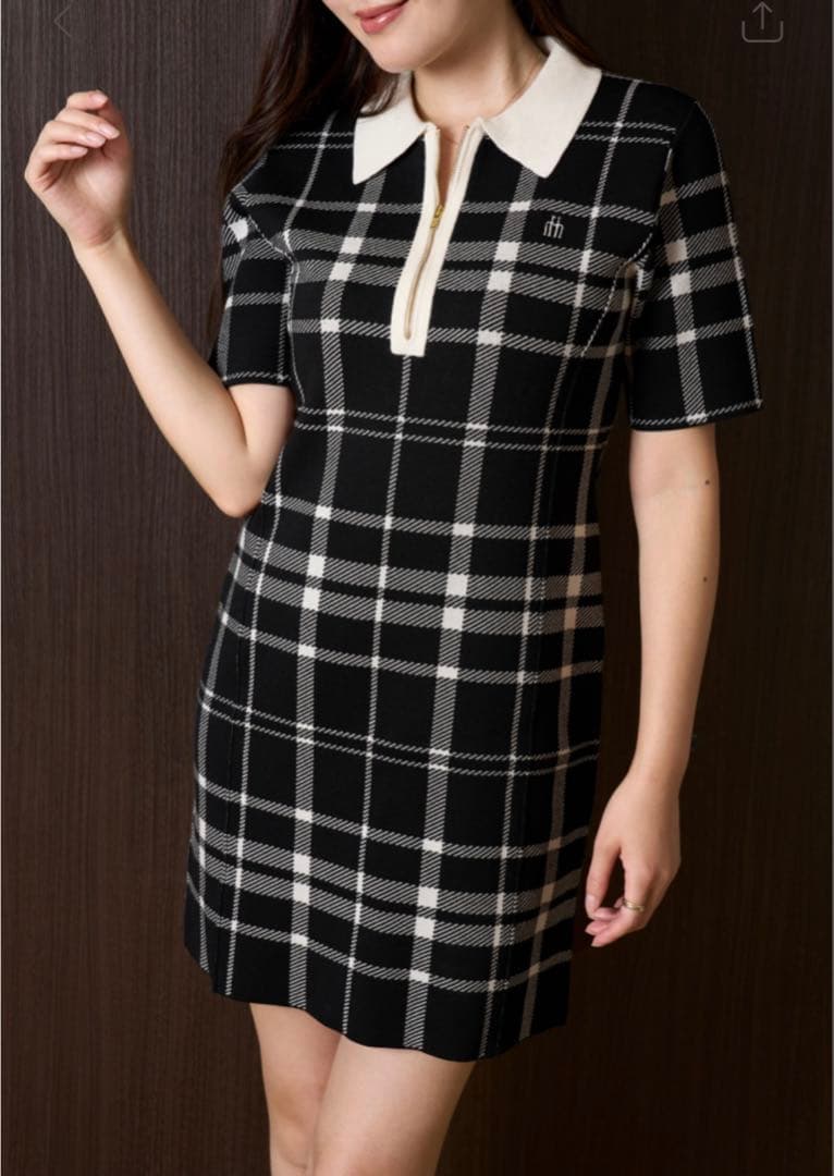 ワンピース her lip to Trois Logo Knit Mini Dress