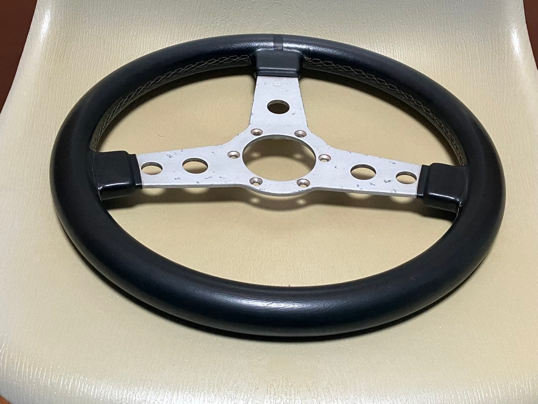 【当時物・美品】PERSONAL ステアリング フラットタイプ シルバー 35φ