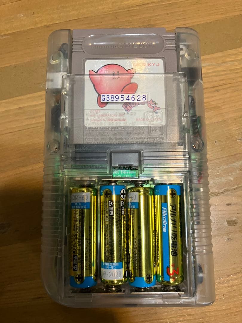 初代　ゲームボーイ　本体　スケルトン　電池カバーありません。