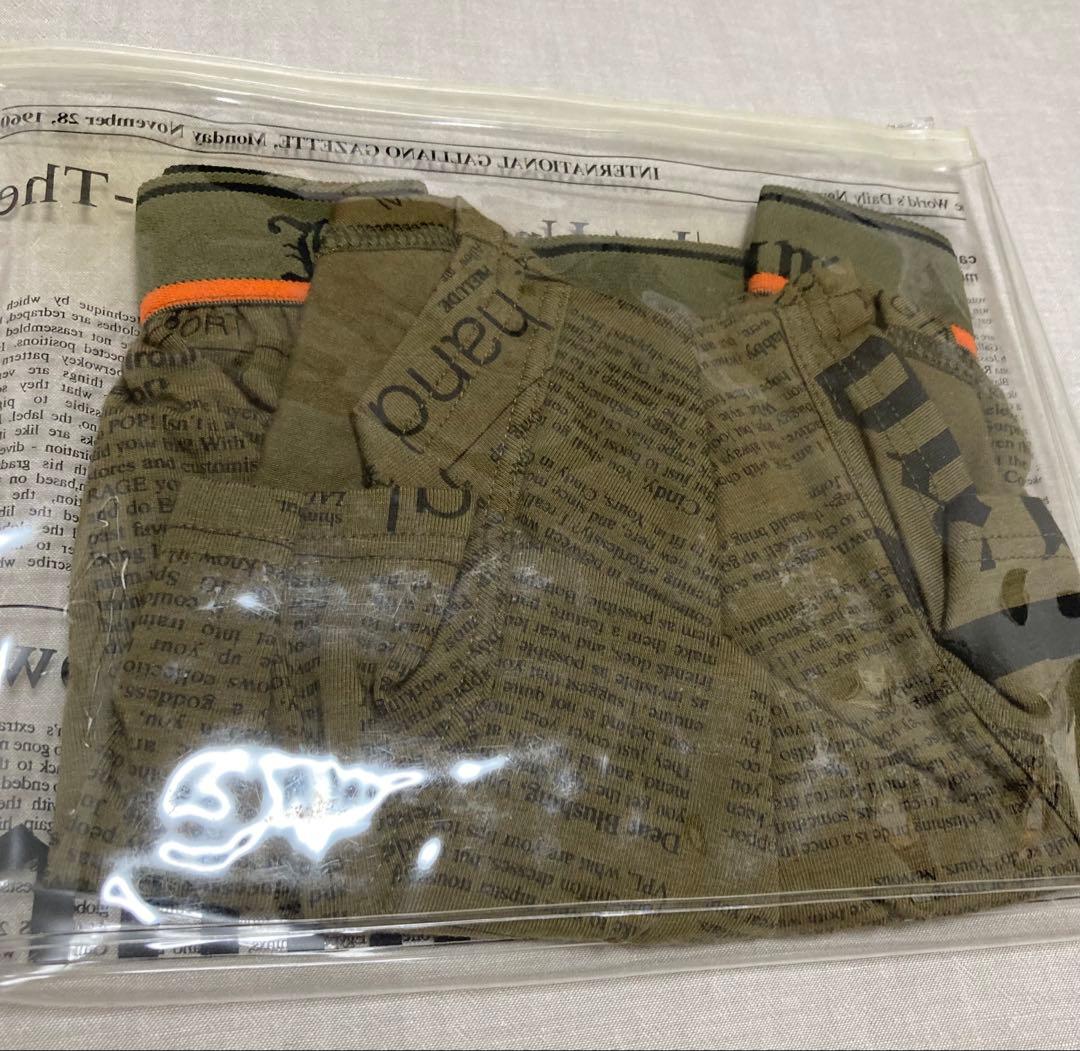 【未使用・希少】GALLIANO HOMME ボクサー ニュースペーパー柄 2枚